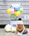 【誕生日バルーン】年齢、お名前入り　ペール缶付　ビッグ気球バルーン【送料込み】