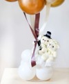 【結婚祝い　入籍祝い　ウェルカムバルーン】ぬいぐるみ付　くまちゃん気球バルーン（卓上タイプ）