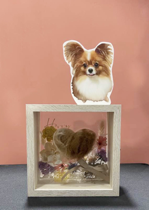 愛犬・愛猫・うさぎさんの毛を閉じ込めた】お名前入り フラワー