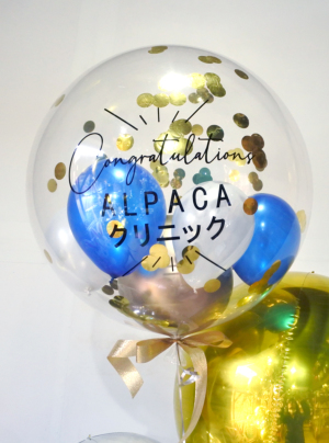 オリジナルロゴ バルーン 名入れ 卓上バルーン 周年 開店祝 麻雀 雀荘 ロゴ 開院・開園・周年祝い】☆店名入りインパクトがあり、お洒落なバルーン