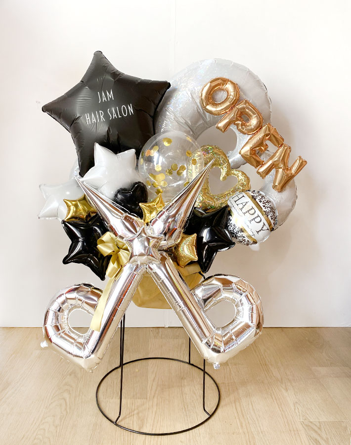 kana様　美容室　周年祝い　バルーンギフト　開店祝い　ハサミバルーン peace7878_bal147ao